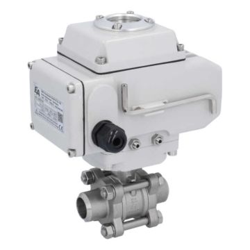 Ball valve ZA DN20-butt welded, actuator-LE05, st. steel/PTFE-FKM, 24VDC, operating time app. 20s