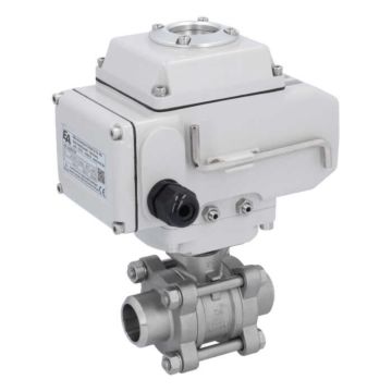 Ball valve ZA DN25-butt welded, actuator-LE05, st. steel/PTFE-FKM, 24VDC, operating time app. 20s