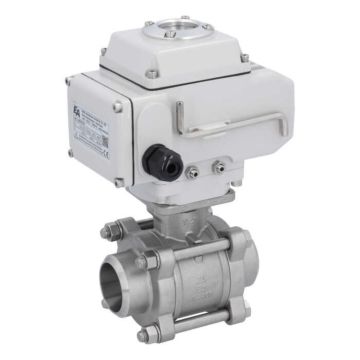 Ball valve ZA DN40-butt welded, actuator-LE05, st. steel/PTFE-FKM, 24VDC, operating time app. 20s