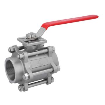 Ball valve 3 ", PN64, 1.4408 / PTFE FKM, Internal thread, ISO 5211, DIN3202-M3