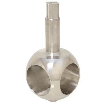 Ball-ZD, DN65, L-bore, stainless steel, ball + stem