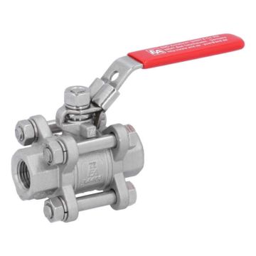 Ball valve 1/4 ", PN64, 1.4408 / PTFE, Female, full DONE., DIN3202-M3