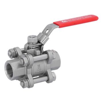 Ball valve 3/8 ", PN64, 1.4408 / PTFE, Female, full DONE., DIN3202-M3