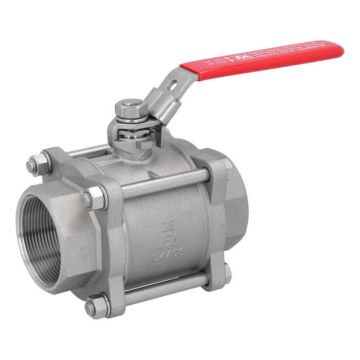 Ball valve 2 ", PN40, 1.4408 / PTFE, HT, Female, full DONE., DIN3202-M3