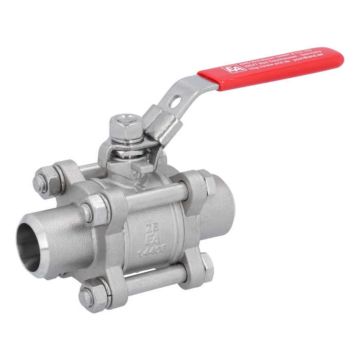 Ball valve DN15, PN64, 1.4408 / PTFE, HT, Weld ends, full bore, DIN3202-S13