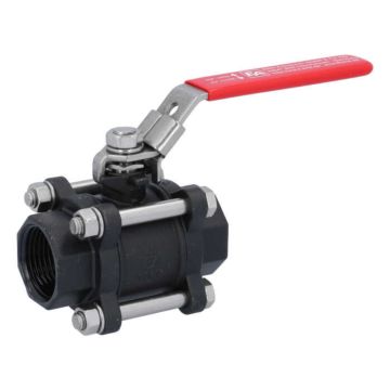 Ball valve 1 "PN64, steel / PTFE, Female, full bore