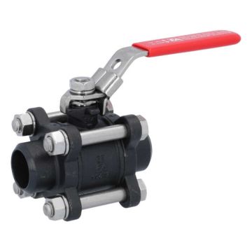 Ball valve DN20, PN64, steel / PTFE, Weld ends, full bore