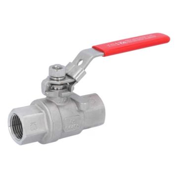 Ball valve 1/2 ", PN63, 1.4408 / PTFE, 2-piece, female, full DONE., DIN3202-M3