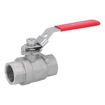 Ball valve 1 "PN63, 1.4408 / PTFE, 2-piece, female, full DONE., DIN3202-M3