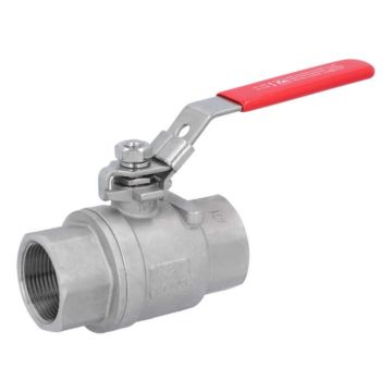 Ball valve 11/4 ", PN63, 1.4408 / PTFE, 2-piece, female, full DONE., DIN3202-M3