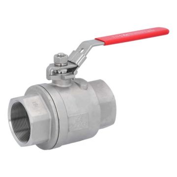 Ball valve 2 ", PN63, 1.4408 / PTFE, 2-piece, female, full DONE., DIN3202-M3