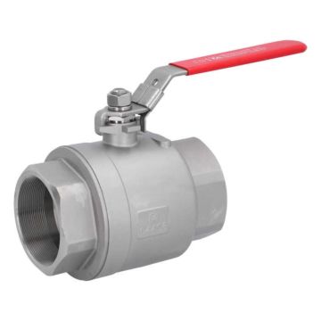 Ball valve 3 ", PN63, 1.4408 / PTFE, 2-piece, female, full bore