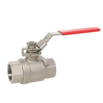 4 "ball valve, PN63, 1.4408 / PTFE, 2-piece, female, full bore