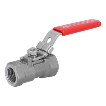 Ball Valve 1/4", PN63, 1.4408/PTFE, one-piece design, female/female, reduced bore