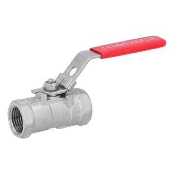 Ball Valve 1/2", PN63, 1.4408/PTFE, one-piece design, female/female, reduced bore