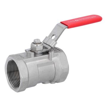 Ball Valve 11/4", PN63, 1.4408/PTFE, one-piece design, female/female, reduced bore