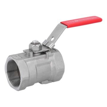 Ball Valve 11/2", PN63, 1.4408/PTFE, one-piece design, female/female, reduced bore