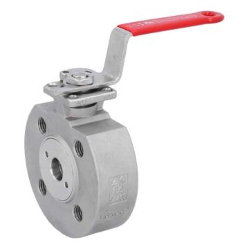 Compact ball valve DN15, ANSI 150lbs, Stainless steel 1.4408 / PTFE FKM, ISO5211