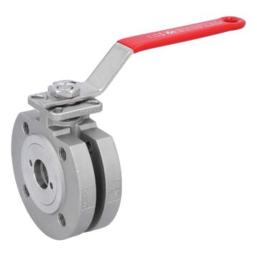 Compact ball valve DN25, ANSI 150lbs, Stainless steel 1.4408 / PTFE FKM, ISO5211