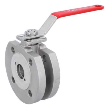 Compact ball valve DN32, ANSI 150lbs, Stainless steel 1.4408 / PTFE FKM, ISO5211