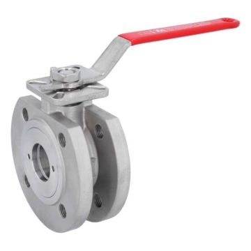 Compact ball valve DN40, ANSI 150lbs, Stainless steel 1.4408 / PTFE FKM, ISO5211