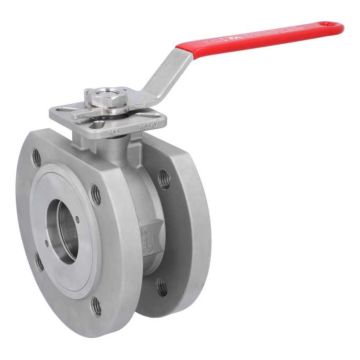 Compact ball valve DN50, ANSI 150lbs, Stainless steel 1.4408 / PTFE FKM, ISO5211