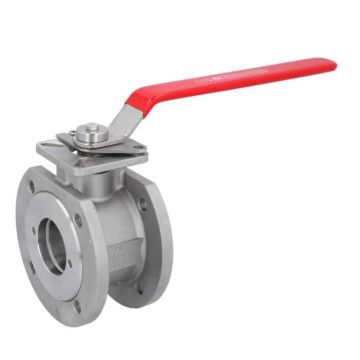 Compact ball valve DN65, ANSI 150lbs, Stainless steel 1.4408 / PTFE FKM, ISO5211