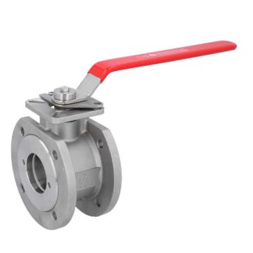 Compact ball valve DN65, PN16, Stainless steel 1.4408 / PTFE FKM, ISO5211