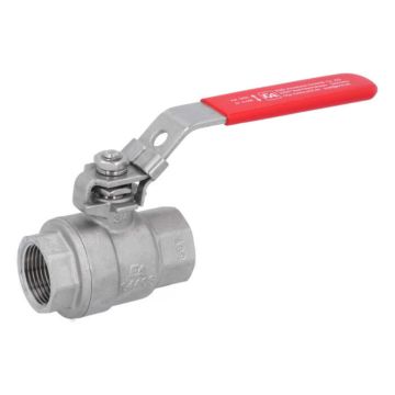 Ball valve 3/4 ", PN64, 1.4408 / PTFE, 2-piece, female thread. full bore