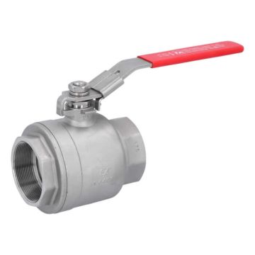 Ball valve 21/2 ", PN40, 1.4408 / PTFE, 2-piece, female thread. full bore