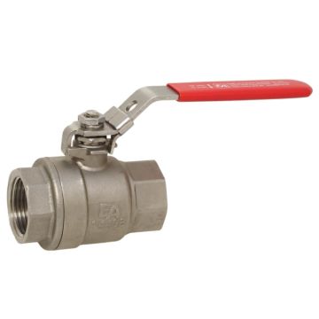 Ball valve 1/4 "NPT, 1000WOG, 1.4408 / PTFE, 2-piece, female, full bore