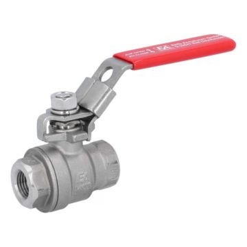 Ball valve 1/4 ", PN130, 1.4408 / PTFE, 2-piece, female, full bore