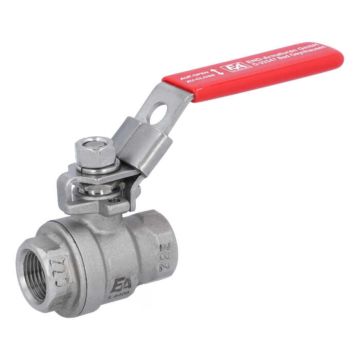 Ball valve 3/8 ", PN130, 1.4408 / PTFE, 2-piece, female, full bore