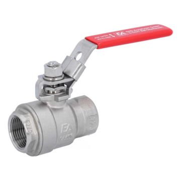 Ball valve 3/4 ", PN130, 1.4408 / PTFE, 2-piece, female, full bore