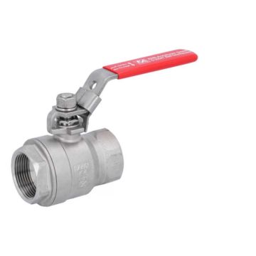 Ball valve 11/4 ", PN130, 1.4408 / PTFE, 2-piece, female, full bore