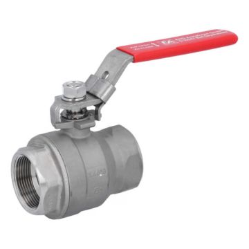 Ball valve 11/2 ", PN130, 1.4408 / PTFE, 2-piece, female, full bore