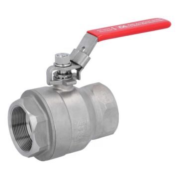 Ball valve 2 ", PN130, 1.4408 / PTFE, 2-piece, female, full bore