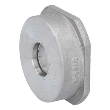 Disc check valve DN15, PN10-40, Stainless steel 1.4408 / PTFE, max. 40bar