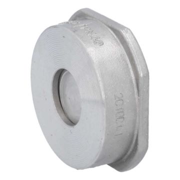 Disc check valve DN25, PN6-40, Stainless steel 1.4408 / PTFE, max. 40bar