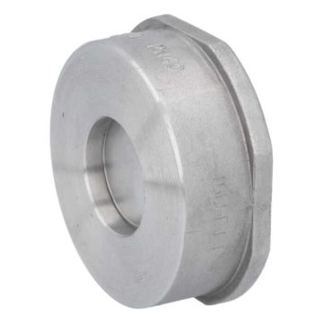 Disc check valve DN40, PN6-40, Stainless steel 1.4408 / PTFE, max. 40bar