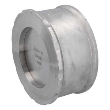 Disc check valve DN200, PN25-40, Stainless steel 1.4408 / PTFE, max. 40bar