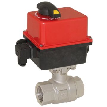 Ball valve-TO, 1/2 ", with drive-RT20-007, Stainless steel / PTFE FKM, 24V AC / DC, term 7..1