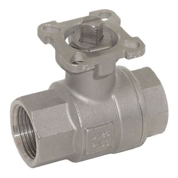 Ball valve 1/2 ", PN64, stainless steel/PTFE-FKM, Flange F03 / F05, full bore