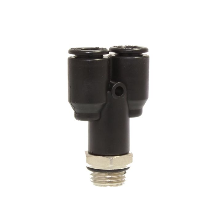 Y-Coupling, D04-M5, plastic/brass, threaded-plug connection with seal