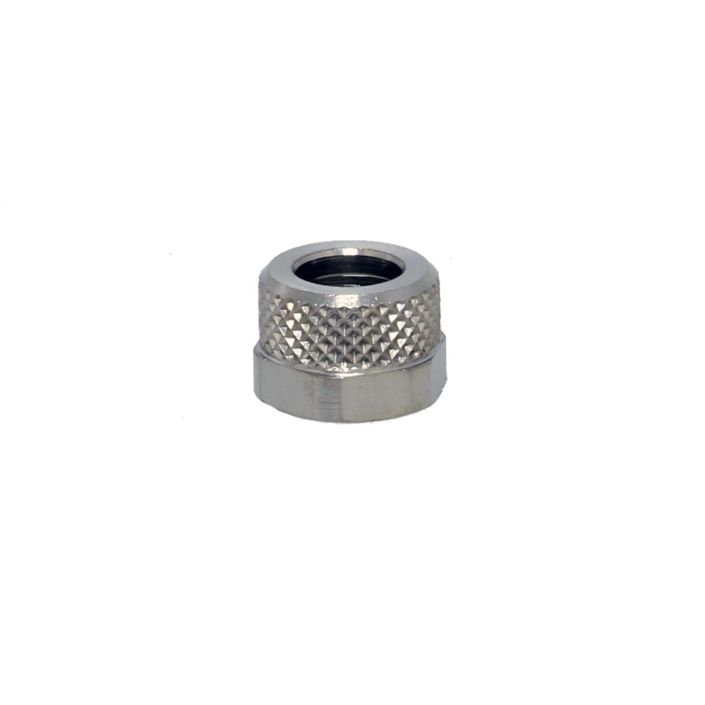 Hexagon Nut for hose D06/10, brass nickel-plated
