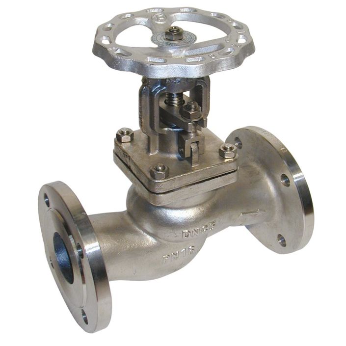 Shut-off valve DN25, PN16, stainless steel