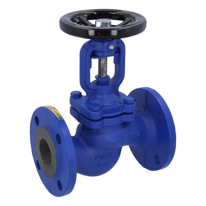 Stop valve with bellows DN65, PN16, Cast iron-25
