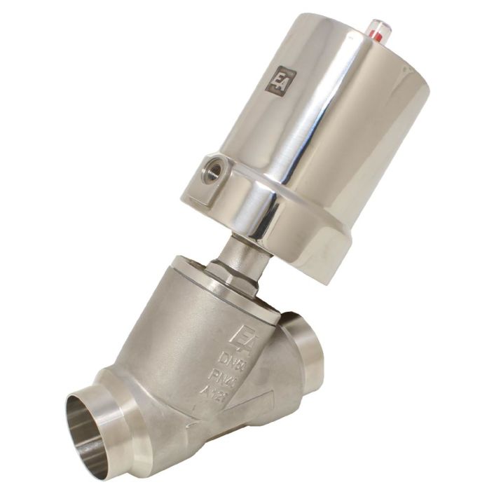 Pressure actuated valve, DN50, SK80-brass, OS, to stainless steel / PTFE, calm with medium