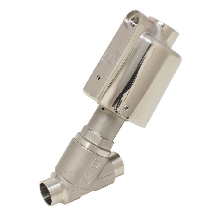 Pressure actuated valve, DN25, SK50-brass, AX, Stainless steel / PTFE Normally open against mediu