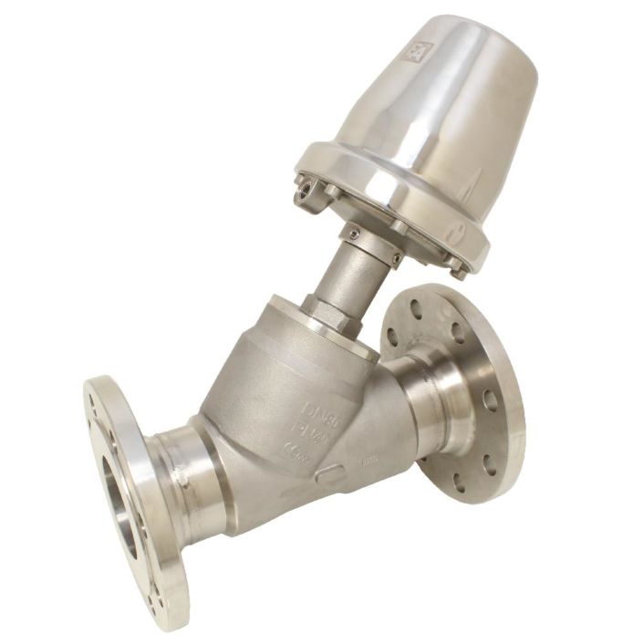 Pressure actuated valve, DN65, SK125-Alu., FL, to stainless steel / PTFE, calm with medium